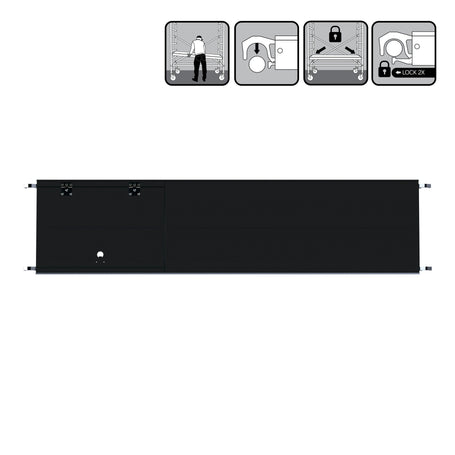 Platform met luik 250 cm Carbondeck (lichtgewicht)