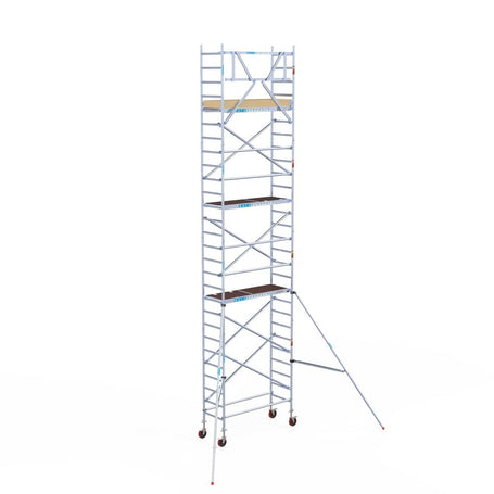 Rolsteiger Basic 75x190 9,2m werkhoogte carbon vloer tegen de gevel