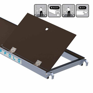 Rolsteiger platform 4.00m met luik
