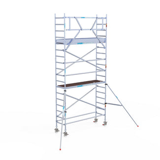 Rolsteiger Original  75x250 6,2m werkhoogte carbon vloer tegen de gevel
