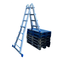 Vouwladder telescopisch 4x4 Silver