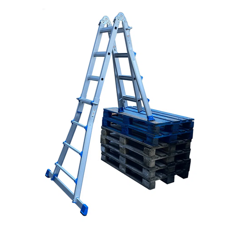 Vouwladder telescopisch 4x4 Silver