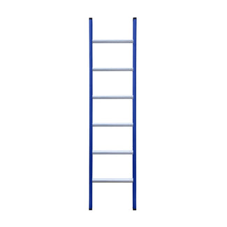 Eurostairs Ladder enkel recht 1x6 sporten BLAUW