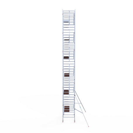 Rolsteiger Professional 135x250 13,2m werkhoogte carbon vloer tegen de gevel