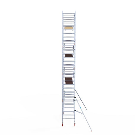 Rolsteiger Basic 90x305 9,2m werkhoogte carbon vloer tegen de gevel