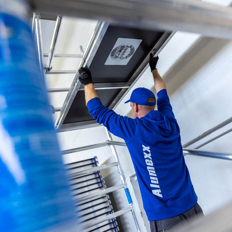 Rolsteiger Alumexx Extra 90x250 9,2m werkhoogte tegen de gevel