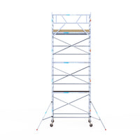 Steigeraanhanger afsluitbaar 250 + Rolsteiger Basic 135x250 8,2m werkhoogte carbon vloer