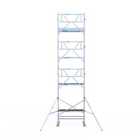 Rolsteiger Professional 90x190 9,2m werkhoogte carbon vloer tegen de gevel