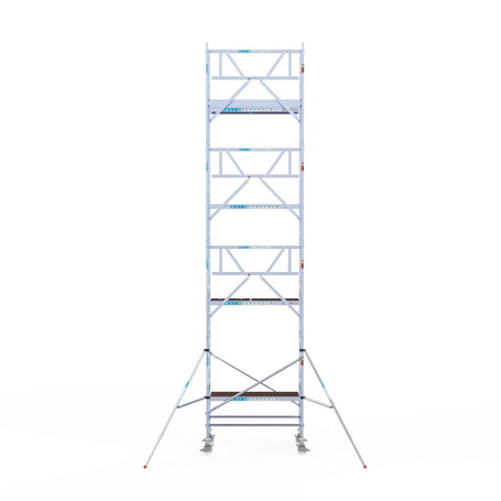 Rolsteiger Professional 90x190 9,2m werkhoogte carbon vloer tegen de gevel