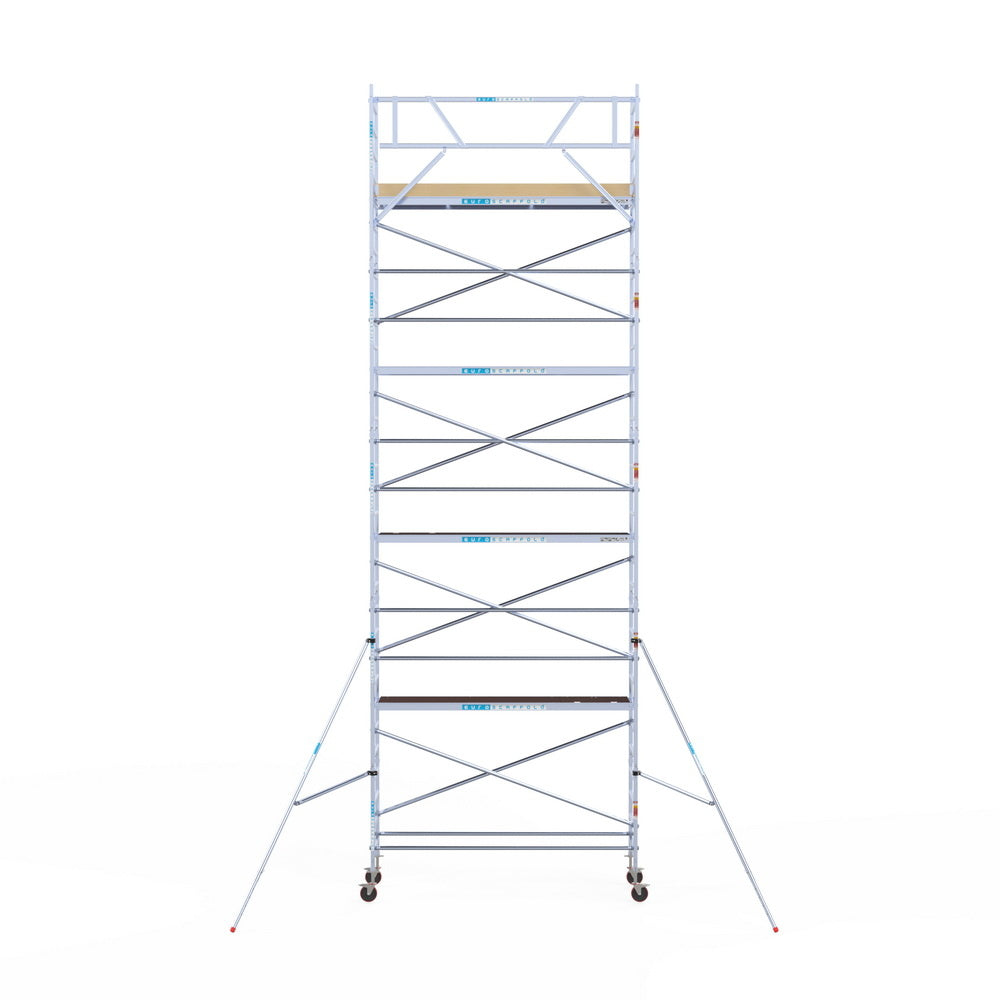 Rolsteiger Basic 90x305 10,2m werkhoogte carbon vloer tegen de gevel