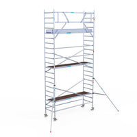 Rolsteiger Original  90x305 7,2m werkhoogte carbon vloer tegen de gevel