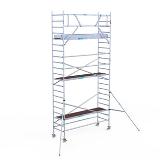 Rolsteiger Original  90x305 7,2m werkhoogte carbon vloer tegen de gevel