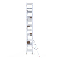 Steigeraanhanger afsluitbaar 305 + Rolsteiger Standaard 135x305 12,2m werkhoogte carbon vloer