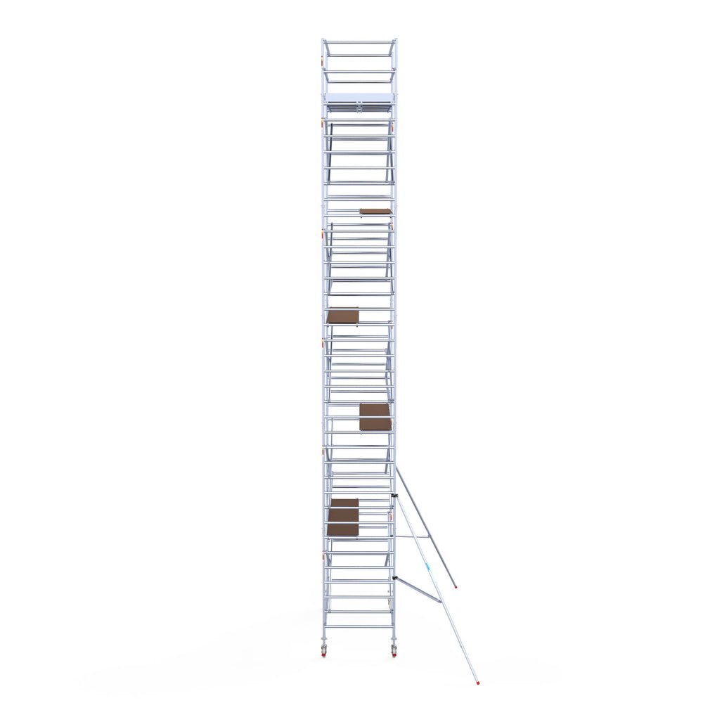 Steigeraanhanger afsluitbaar 305 + Rolsteiger Standaard 135x305 12,2m werkhoogte carbon vloer