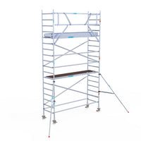 Rolsteiger Original  90x305 6,2m werkhoogte carbon vloer tegen de gevel