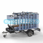 Steigeraanhanger afsluitbaar 250 + Rolsteiger Basic 135x250 10,2m werkhoogte carbon vloer