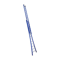 Eurostairs Reform ladder dubbel uitgebogen 2x14 sporten BLAUW