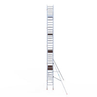 Rolsteiger Professional 75x250 10,2m werkhoogte carbon vloer tegen de gevel