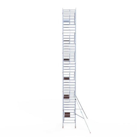 Rolsteiger Professional 135x190 13,2m werkhoogte carbon vloer tegen de gevel