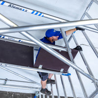 Rolsteiger Alumexx Extra 135x190 10,2m werkhoogte tegen de gevel