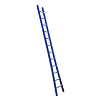 Eurostairs Ladder enkel uitgebogen 1x12 sporten BLAUW