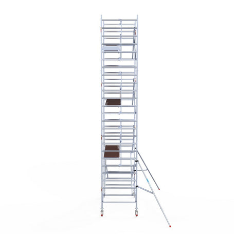 Rolsteiger Professional 135x250 8,2m werkhoogte carbon vloer tegen de gevel
