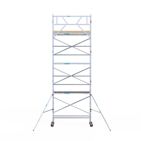 Rolsteiger Basic 75x250 8,2m werkhoogte carbon vloer tegen de gevel
