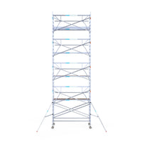 Steigeraanhanger afsluitbaar 305 + Rolsteiger Standaard 135x305 10,2m werkhoogte enkele voorloopleuning