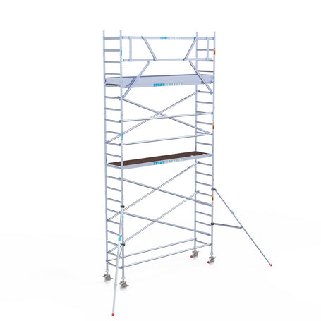 Rolsteiger Original  75x305 7,2m werkhoogte carbon vloer tegen de gevel