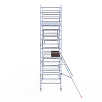 Rolsteiger Original  135x305 6,2m werkhoogte carbon vloer tegen de gevel