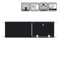Platform met luik 190 cm Carbondeck (lichtgewicht)