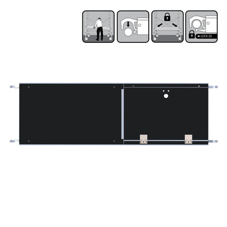 Platform met luik 190 cm Carbondeck (lichtgewicht)