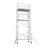 Anssems aanhanger en Basic rolsteiger 135x250x8,2m werkhoogte