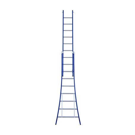 Eurostairs Reform ladder dubbel uitgebogen 2x9 sporten BLAUW