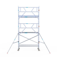 Rolsteiger Professional 90x250 6,2m werkhoogte carbon vloer tegen de gevel