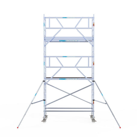 Rolsteiger Professional 90x250 6,2m werkhoogte carbon vloer tegen de gevel