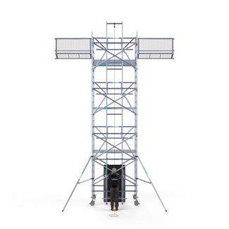 Zonnepanelen steiger 135x250 8,2m werkhoogte incl. Safeguard dakrandbeveiliging