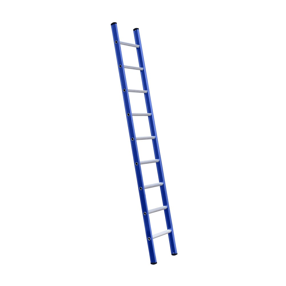 Eurostairs Ladder enkel recht 1x9 sporten BLAUW