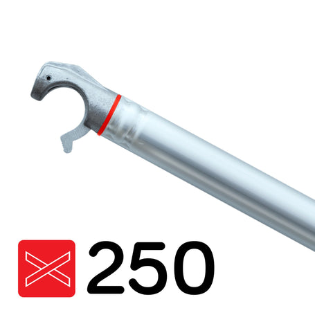 Rolsteiger Professional 75x250 10,2m werkhoogte carbon vloer tegen de gevel