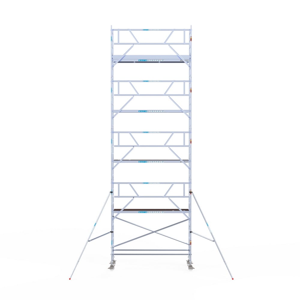 Rolsteiger Professional 90x305 10,2m werkhoogte carbon vloer tegen de gevel